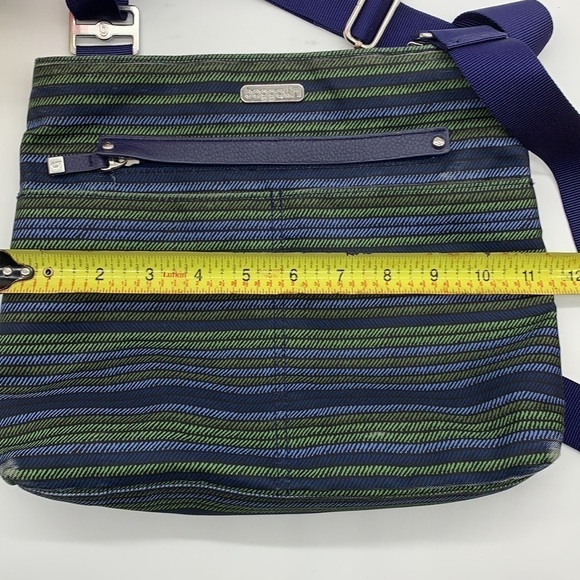 Baggallini Blue and Green Striped Crossbody Bag - Picture 9 of 11